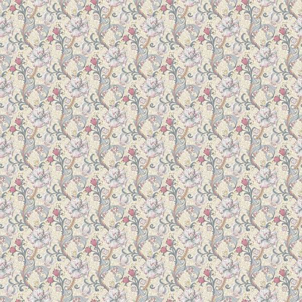 William Morris Golden Lily Dove/Plum Roman Blind