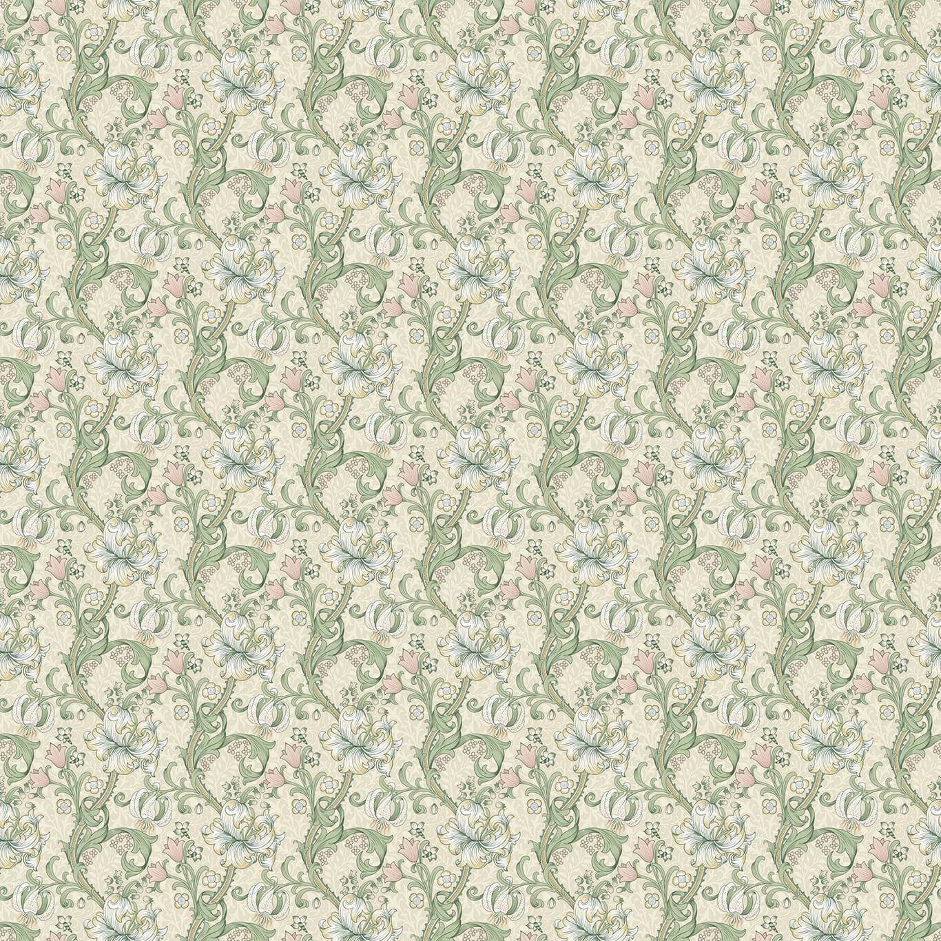 William Morris Golden Lily Linen/Blush Roman Blind