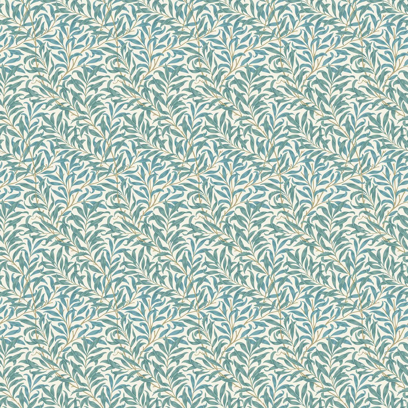 William Morris Willow Boughs Teal Fabric