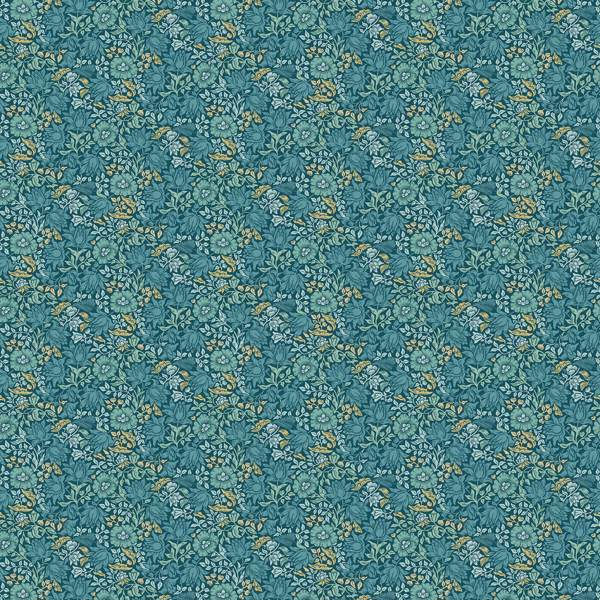 William Morris Mallow Teal Fabric