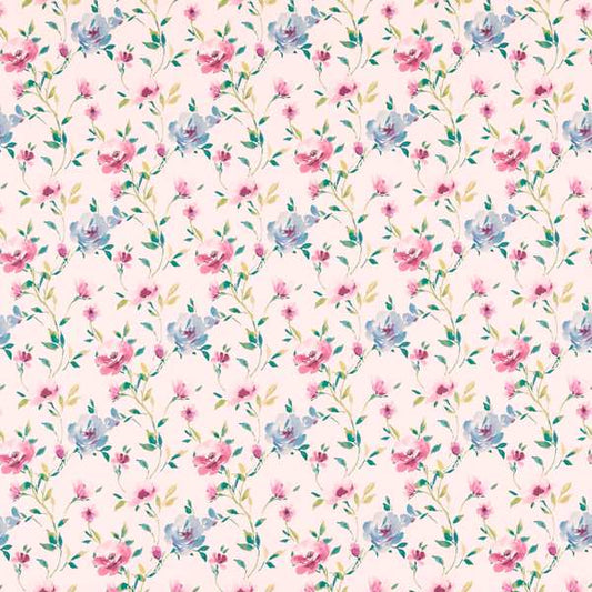 Clarke & Clarke Floral Flourish Serena Damson Roman Blind