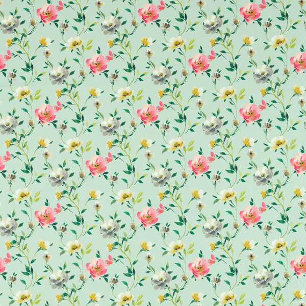 Clarke & Clarke Floral Flourish Serena Mineral Roman Blind