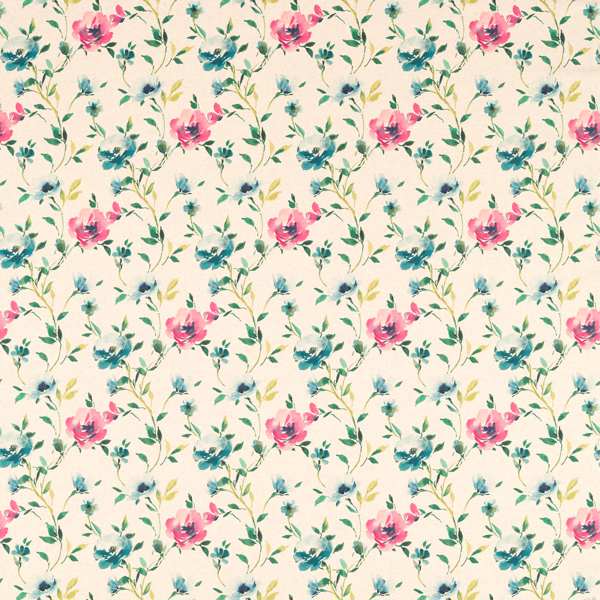 Clarke & Clarke Floral Flourish Serena Linen/Forest Roman Blind