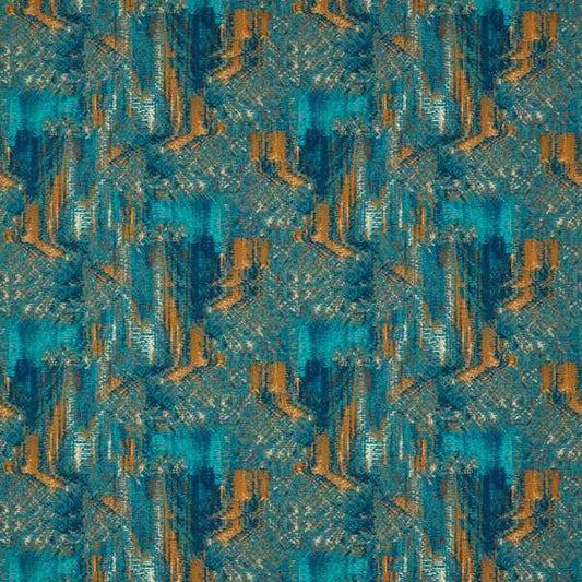 Ferndene Hillcrest Teal/Spice Curtains