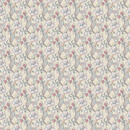 William Morris Golden Lily Dove/Plum Roman Blind