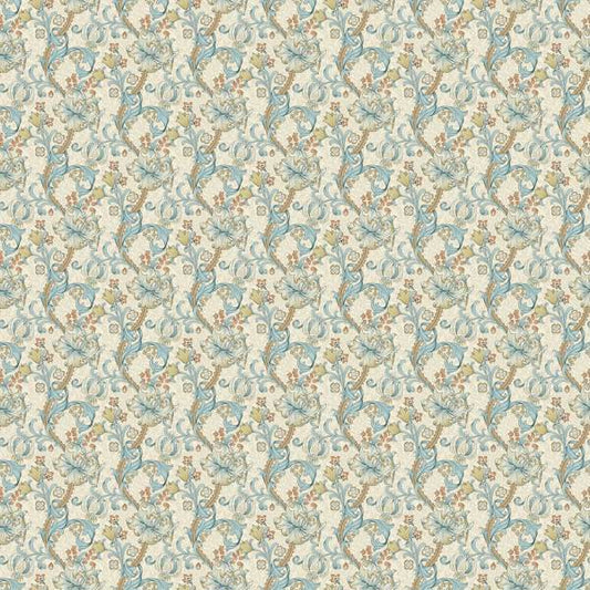 William Morris Golden Lily Linen/Teal Roman Blind