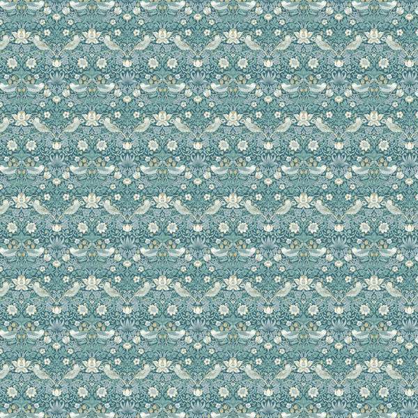 William Morris Strawberry Thief Slate/Blush Fabric
