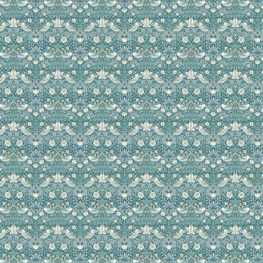 William Morris Strawberry Thief Slate/Blush Fabric