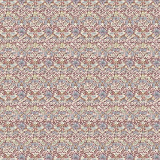 William Morris Strawberry Thief Plum Fabric