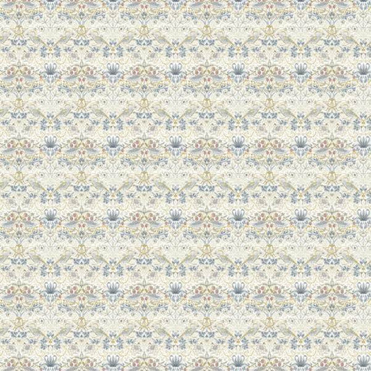William Morris Strawberry Thief Linen/Plum Fabric