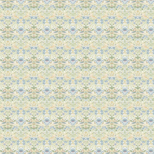 William Morris Strawberry Thief Apple/Blush Fabric
