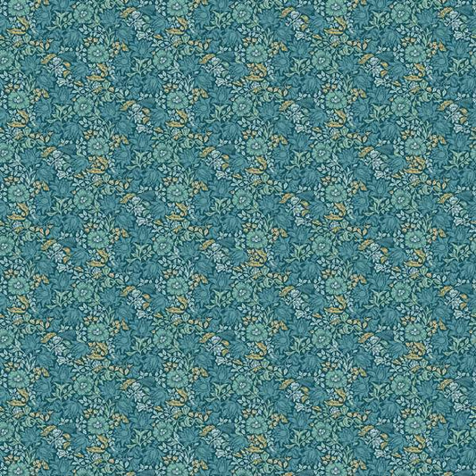 William Morris Mallow Teal Fabric